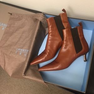 Lambertson Truex Kitten Heel Leather Booties
